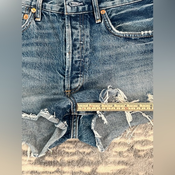 Agolde Blue Jean Shorts - Picture 10 of 12